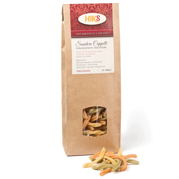 Strozzapreti Tricolore aus Urgetreide 500 g